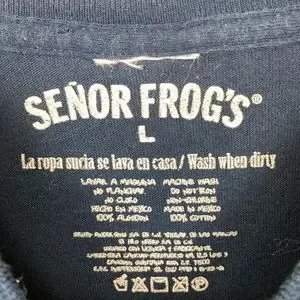Senor Frogs | Shirts | Seor Frogs Bar Cancun Graphic Tshirt Sz Large ...